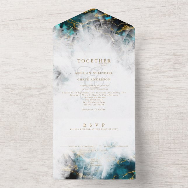Beautiful Apatite Crystal Geode  All In One Invitation (Inside)