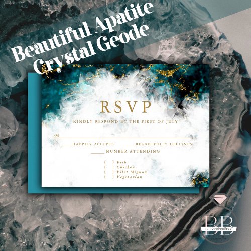 Beautiful Apatite Crystal Geode  RSVP Card