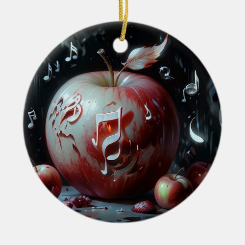 beautiful apple ceramic ornament