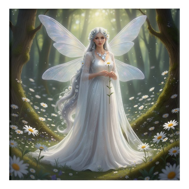 Beautiful April Diamond Fairy Acrylic Print (Front)