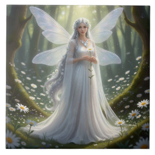 Beautiful April Diamond Fairy Ceramic Tile