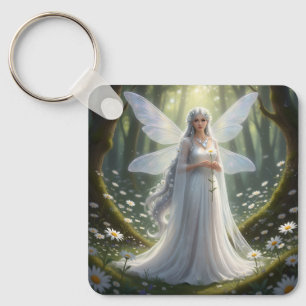 Beautiful April Diamond Fairy Keychain