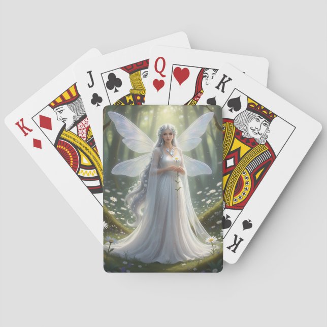 Beautiful April Diamond Fairy Poker Cards (Back)