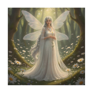 Beautiful April Diamond Fairy Wood Wall Art