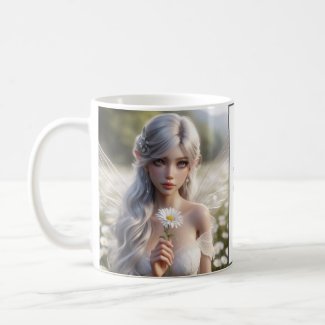 Beautiful April Fairy in Daisies