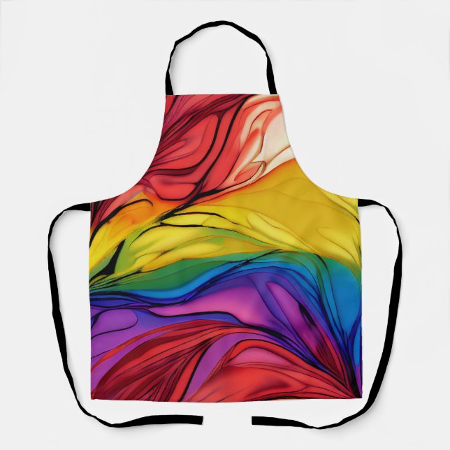 Beautiful Apron in Rainbow Colors (Front)