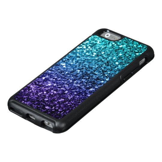 Beautiful Aqua blue Ombre glitter sparkles OtterBox iPhone Case