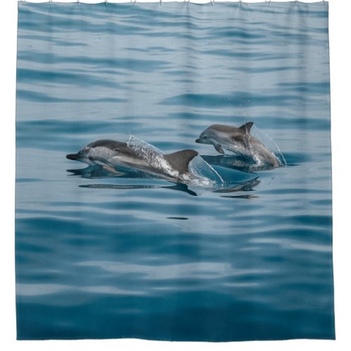 Beautiful Aquatic Dolphins Shower Curtain