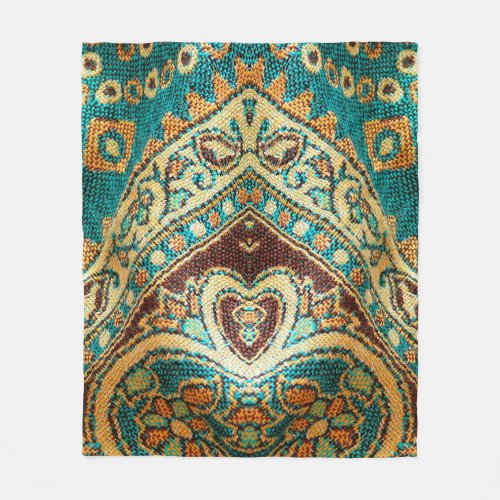 Beautiful arab arabic arabian arabesque fabric fleece blanket