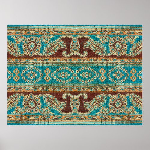 Beautiful arab arabic arabian arabesque fabric poster