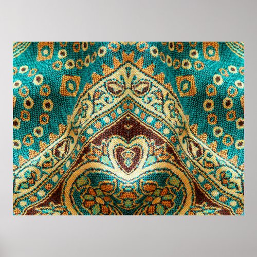 Beautiful arab arabic arabian arabesque fabric poster