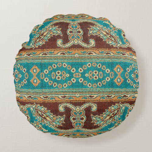 Beautiful arab arabic arabian arabesque fabric round pillow