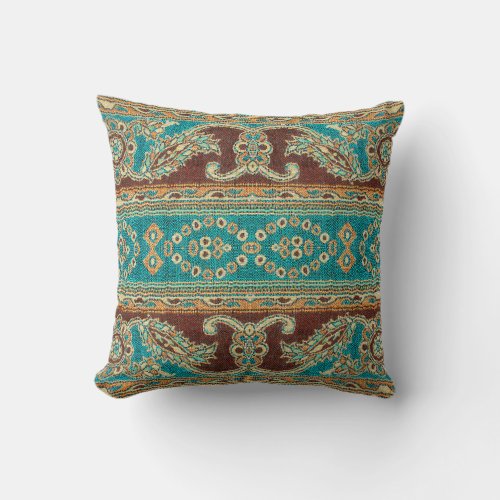 Beautiful arab arabic arabian arabesque fabric throw pillow