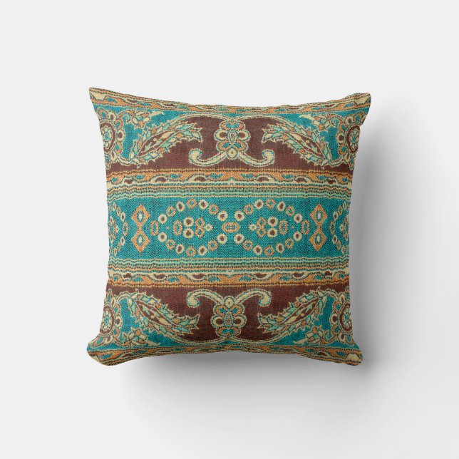 Beautiful, arab, arabic, arabian, arabesque fabric throw pillow (Front)