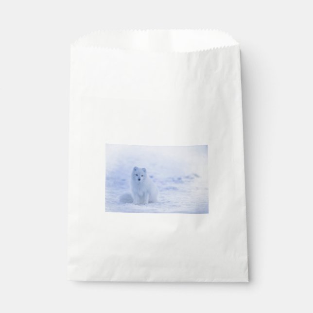 Beautiful Arctic Fox Favor Bag (Front)