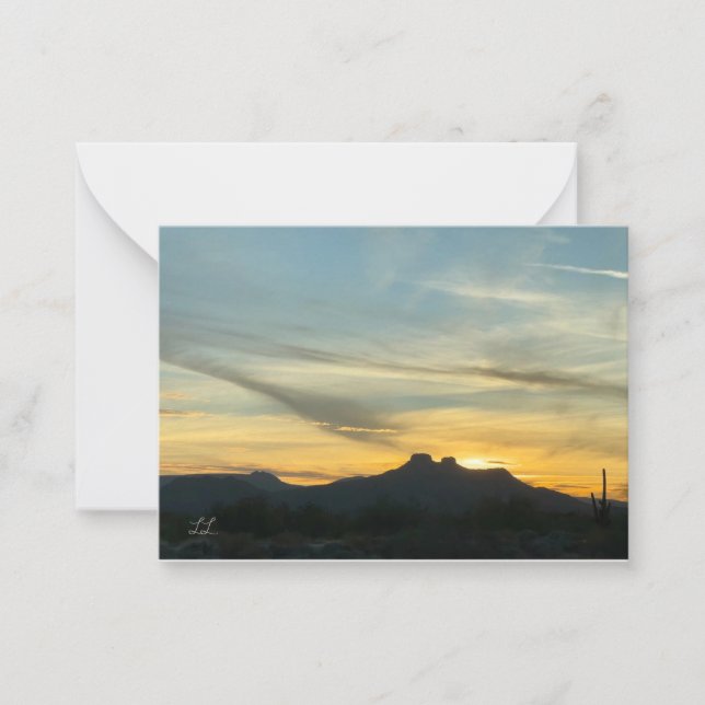 Beautiful Arizona Sunset Note Card (Front)