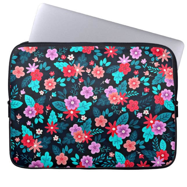 Beautiful Arrangement Ditsy Flowers Pattern-46537 Laptop Sleeve (Front)