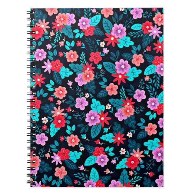 Beautiful Arrangement Ditsy Flowers Pattern-46537 Notebook (Front)