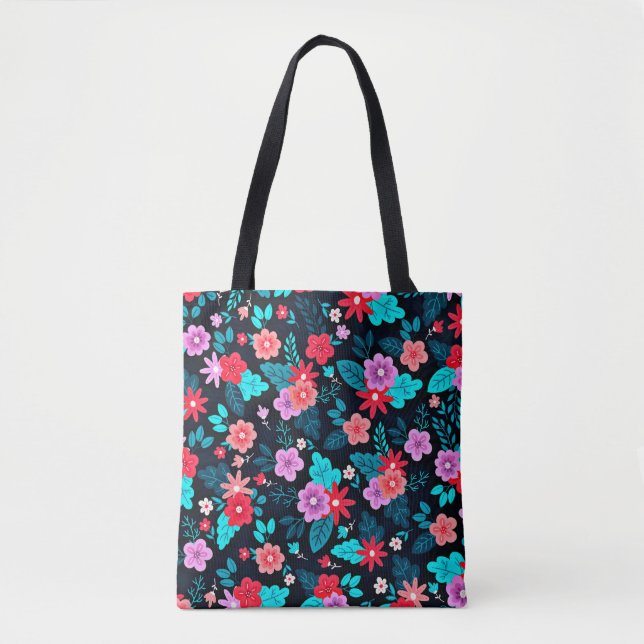 Beautiful Arrangement Ditsy Flowers Pattern-46537 Tote Bag (Front)