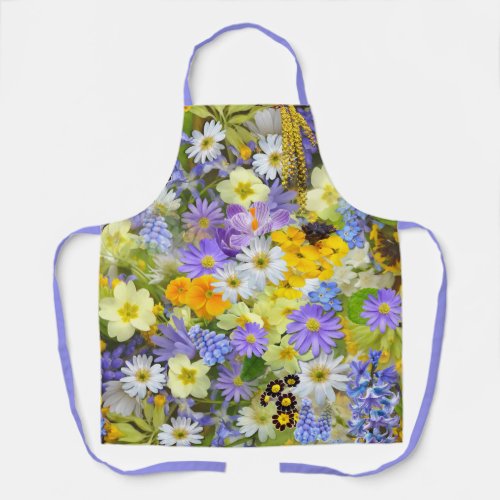 Beautiful Array of Colorful Flowers  Apron