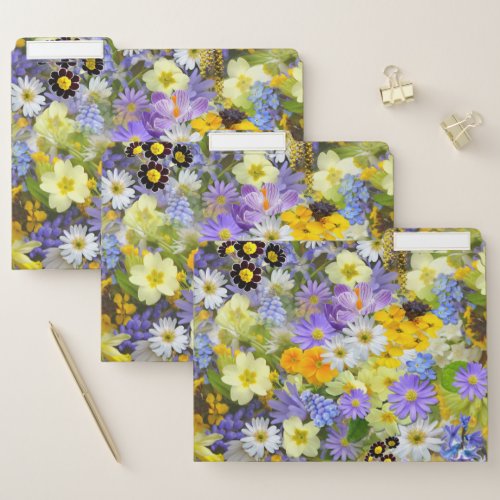 Beautiful Array of Colorful Flowers File Folder