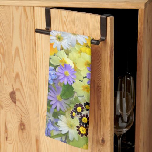 Beautiful Array of Colorful Flowers  Kitchen Towel