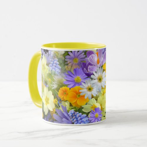 Beautiful Array of Colorful Flowers Mug