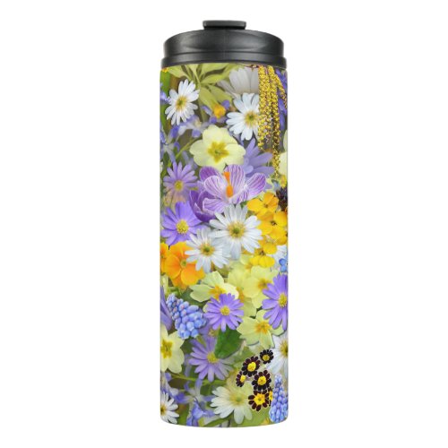 Beautiful Array of Colorful Flowers Thermal Tumbler