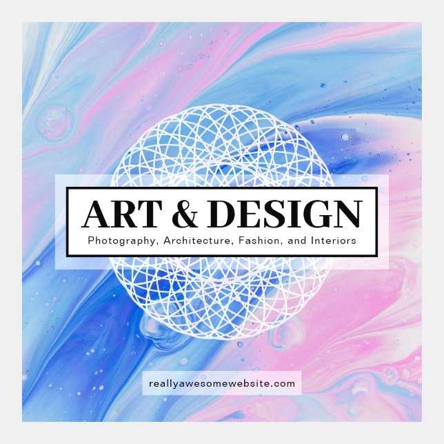 Beautiful Art and Design Twitter Card (Front)