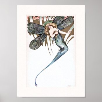 Beautiful Art Deco Butterfly Fairy Poster by Vintage_Obsession at Zazzle