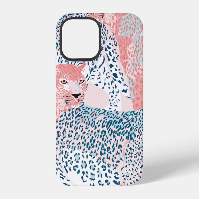 Beautiful art Leopard seamless pattern, abstract a Iphone Case (Back)