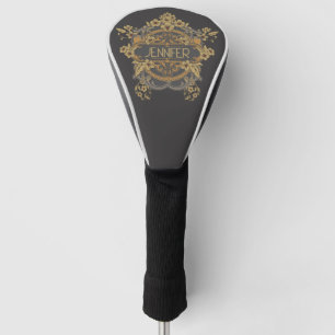 Beautiful Art Nouveau design with flowers Golf Head Cover