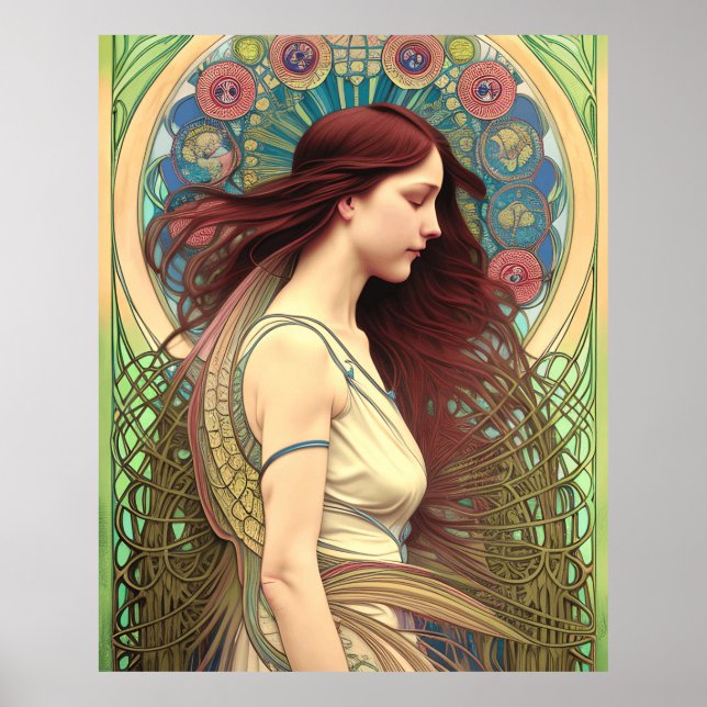 Beautiful Art Nouveau style  Poster (Front)