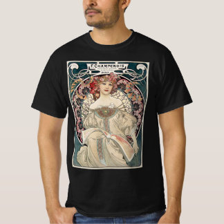Beautiful Art Nouveau Woman in Paris T-Shirt