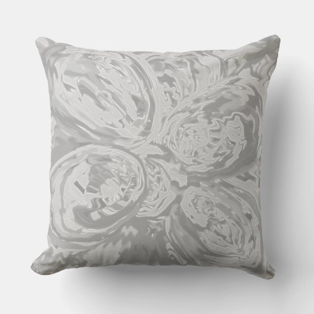 beautiful art throw pillow elegant classic gray (Front)