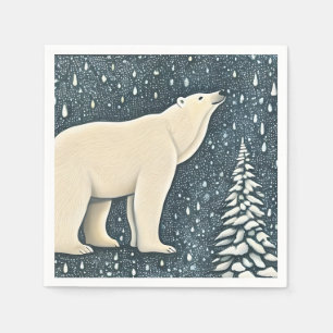 Beautiful Artic Polar Bear Napkins