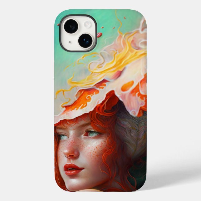 Beautiful Artistic Abstract Red Haired Ginger Girl Case-Mate iPhone Case (Back)