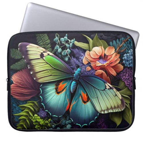 Beautiful Artistic Butterfly Illustration Laptop Sleeve
