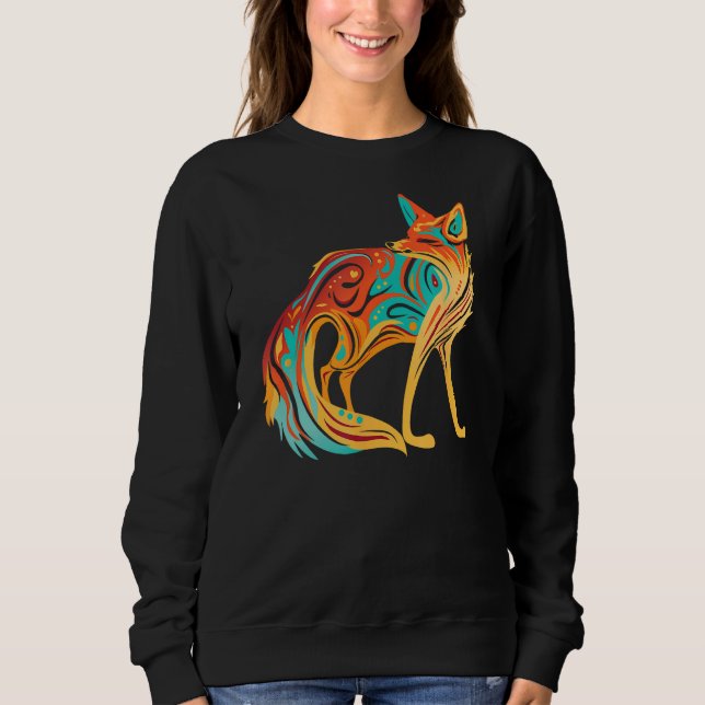 Beautiful Artistic Fox Animal Sweatshirt (Front)