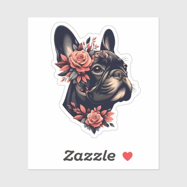 Beautiful artistic Frenchie Sticker (Sheet)