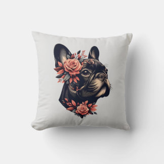 Beautiful artistic Frenchie Throw Pillow