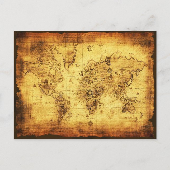 Beautiful Artistic Map Educational Gift Postcard (Front)