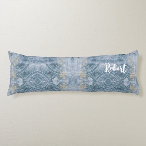 Beautiful artsy industrial blue brown faux copper  body pillow