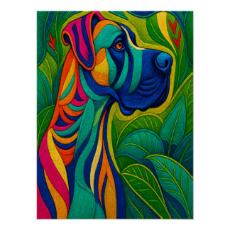 Beautiful Artwork of a Majestic Great Dane Poster