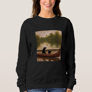 Beautiful Artwork Two Cats In A Boat Stunning Sweatshirt