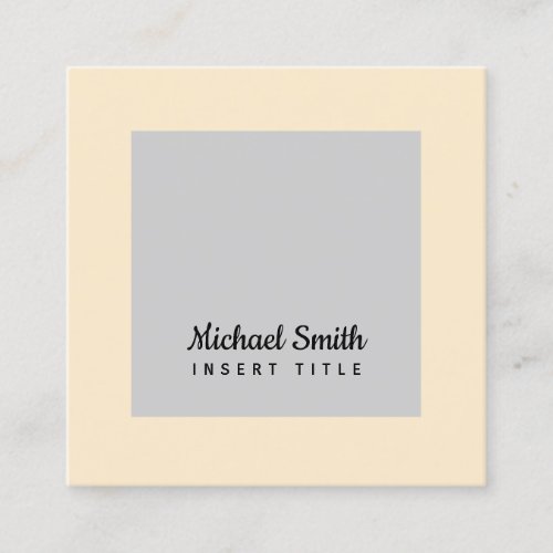 Beautiful Ash and Sand Square Business Card