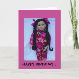 Beautiful Asian Doll Card