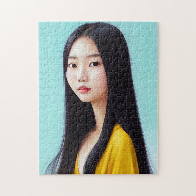 BEAUTIFUL ASIAN GIRL ART JIGSAW PUZZLE (Vertical)