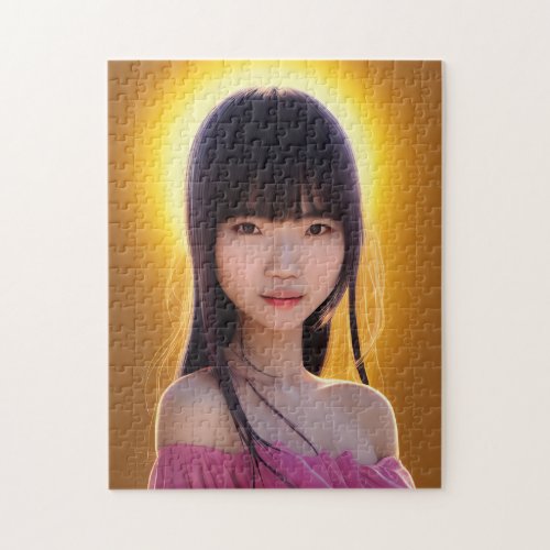 BEAUTIFUL ASIAN ORIENTAL GIRL ART JIGSAW PUZZLE