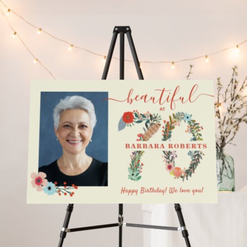 Beautiful at 70 Birthday Party Poster